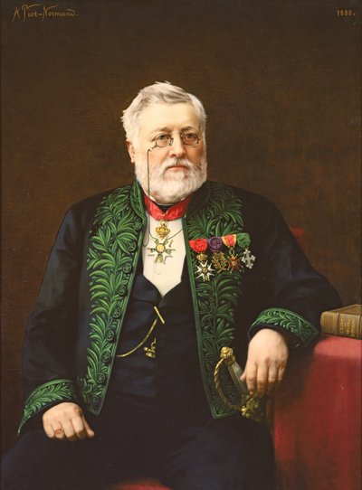 Portret van Léon Renier (1809-85) 1888 door Alexandre Piot Normand